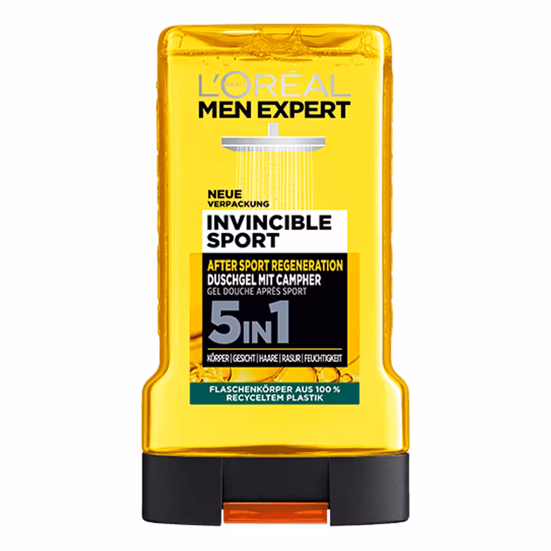 شامپو مردانه چند کاره بعد ورزش لورال L’oréal Men Expert 5 In 1 Invincible Sport Shower Gel After Sport