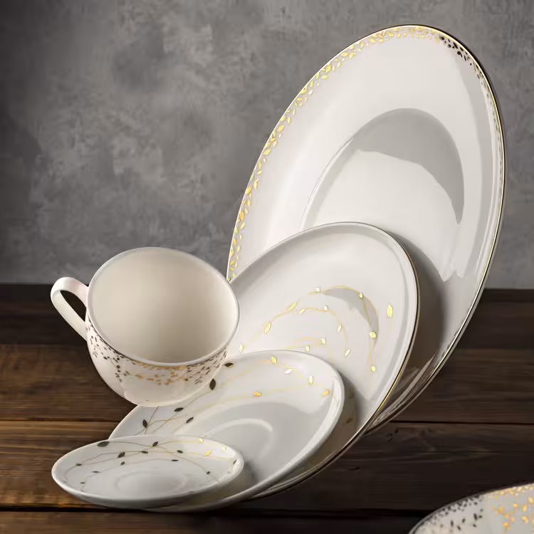 سرویس 27 پارچه چینی استخوانی طرح اسپرینگ