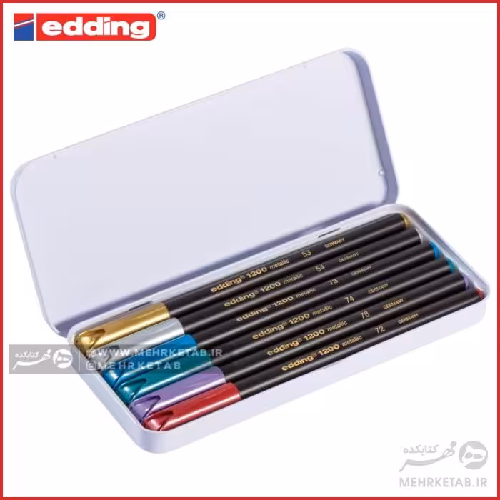 ماژیک متالیک ادینگ بسته شش رنگ