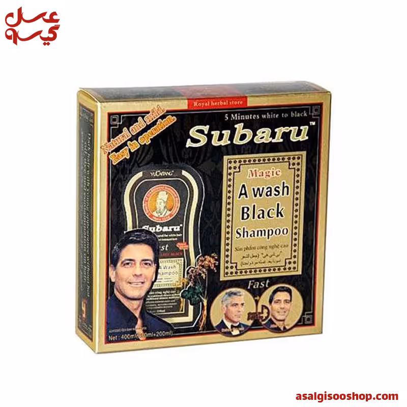 شامپو رنگ مشکی سوبارو Subaro Shampoo حجم 400 میلی لیتر|کد1820