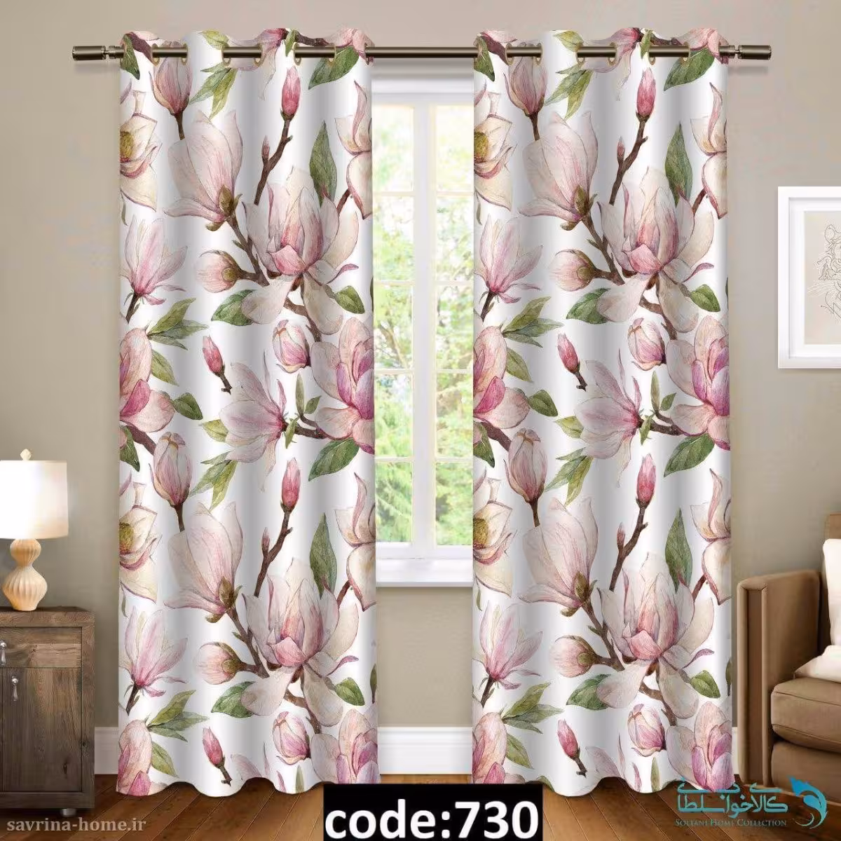 پرده پانچی سری گل مدل Sh-730