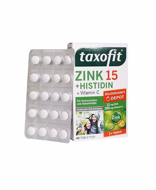 قرص زینک 15 پلاس هیستیدین تاکسوفیت 40 عددی