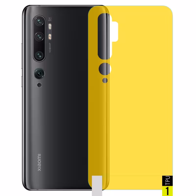 برچسب نانو پشت گوشی Xiaomi MI Note 10 / Pro مدل فول کاور شفاف آنتی شوک