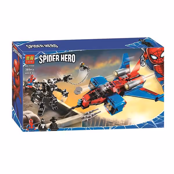 لگو جت اسپایدرمن و ربات ونوم و نوآر