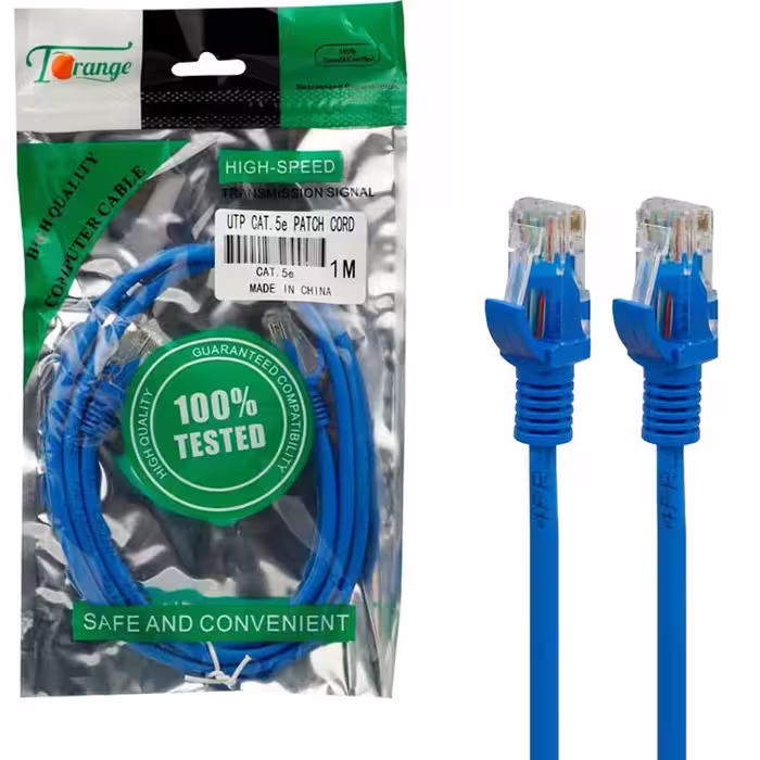 کابل شبکه 1 متری CAT5 Orange