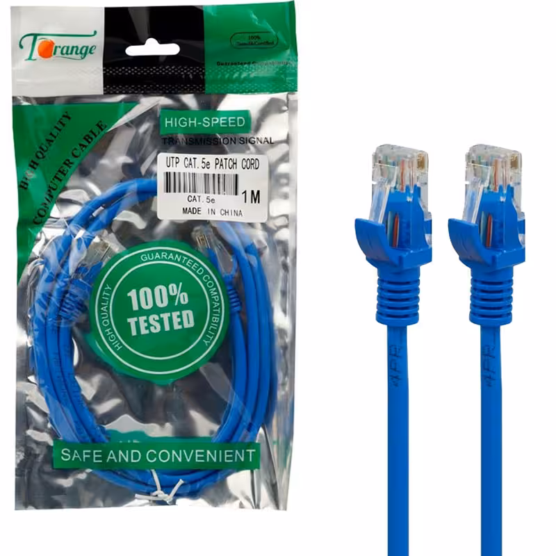 کابل شبکه 1 متری CAT5 Orange