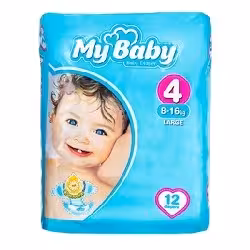 پوشک مای بیبی سایز 4 (بسته 12 عددی)
