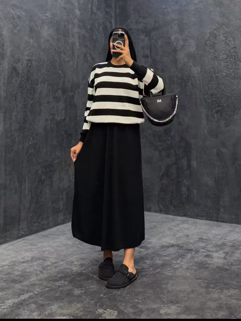 شومیز بافت راه راه _ کد 1474