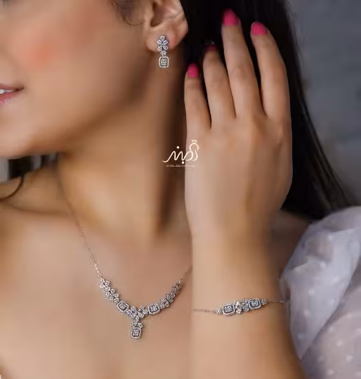 💍سرويس جواهری ميكروزنجيري(گردنبند ، گوشواره ، دستبند) (S_6020)‌‌‌‌‌‌ ‌