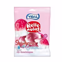 پاستیل بدون گلوتن اسپانیایی ویدال Vidal Jelly Filled Strawberries مدل توت فرنگی 85 گرم