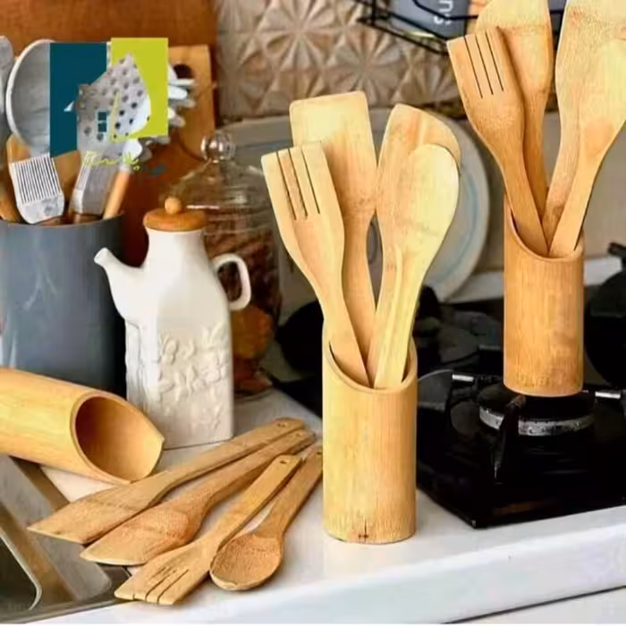 ست کفگیر چوبی پنج تایی | amazonchi