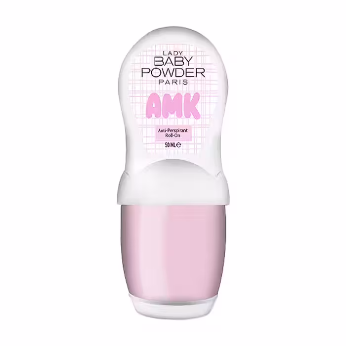 مام رول ضد تعریق بیبی پادر صورتی LADY BABY POWDER PARIS AMK ROLL ON PINK 50 ML