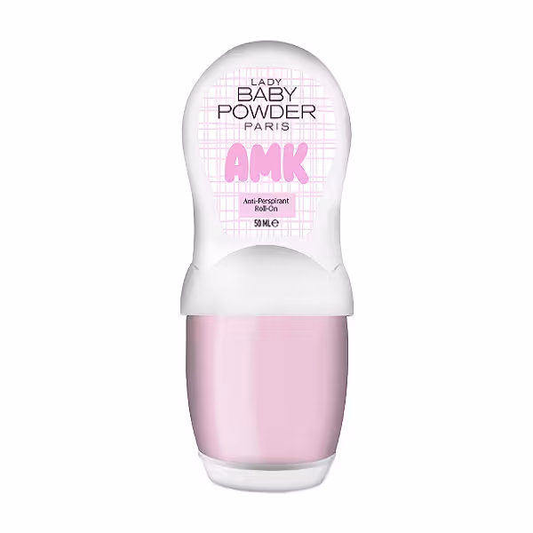 مام رول ضد تعریق بیبی پادر صورتی LADY BABY POWDER PARIS AMK ROLL ON PINK 50 ML