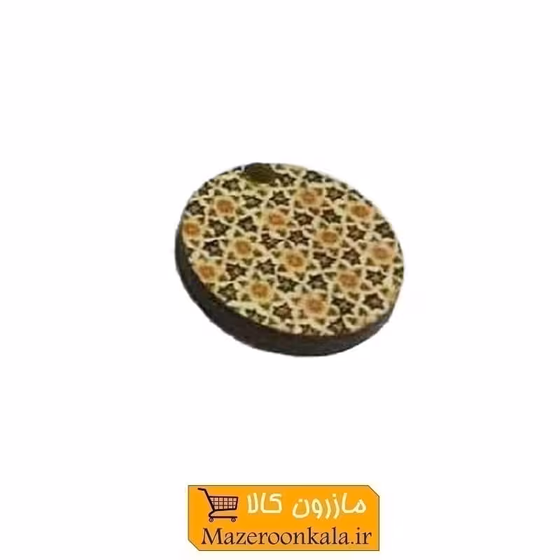 آینه جیبی چوبی گرد سنتی طرح ستاره فروش تکی و جینی ZAY-014