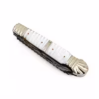 قلمتراش دو تیغه دسته صدف تیغه دمشقی 11سانتیمتر / علیخانی