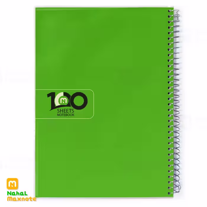 دفتر 100 برگ سیمی طلقی تک رنگ کد 3115.طرح 2