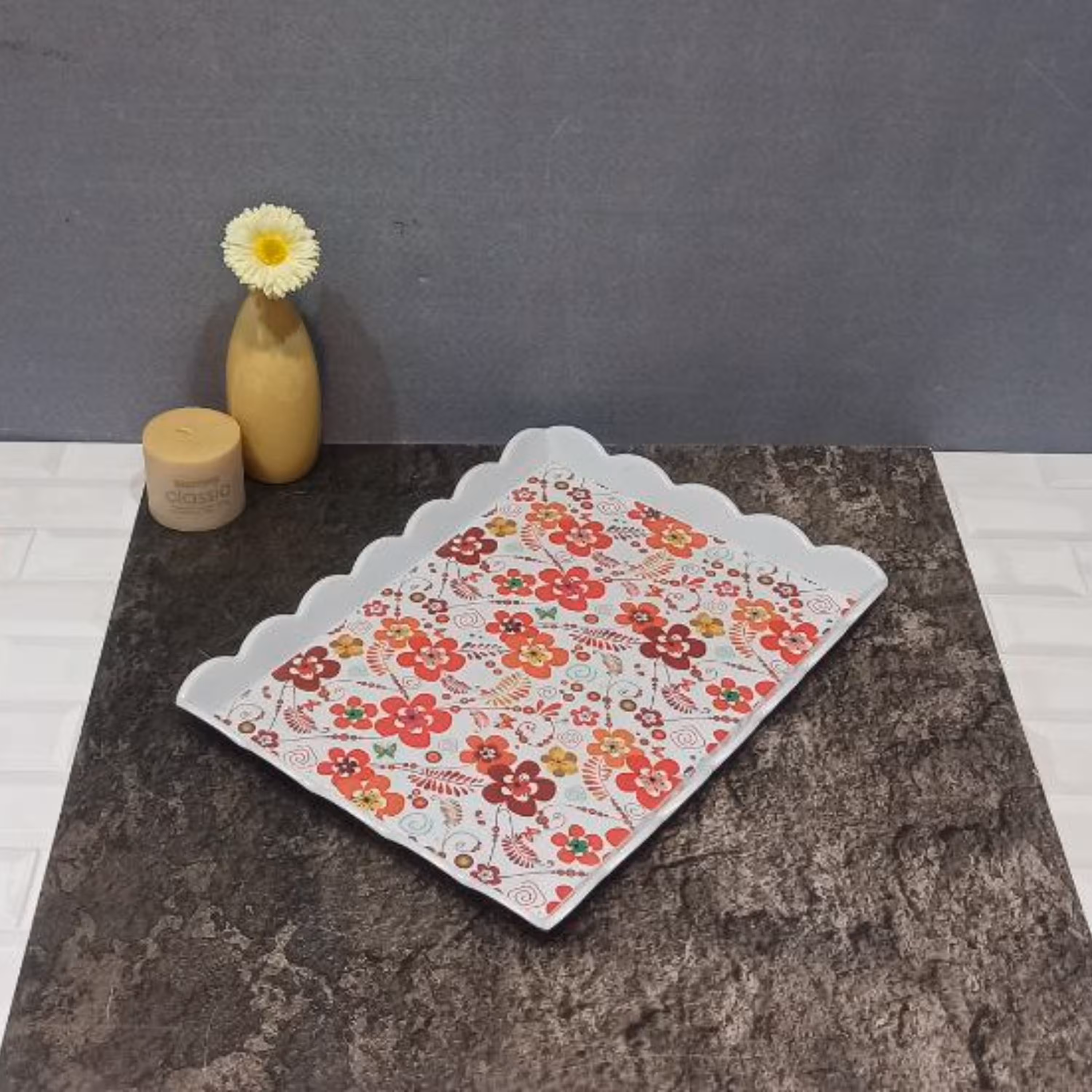 سینی کنگره داره کد 6004 مهروز جنس ملامین استاندارد طراحی زیبا و خاص باکیفیت بالا