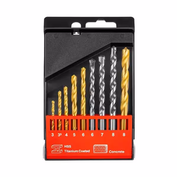 ست مته آهن و بتن رونیکس 9 عددی مدل RH-5585