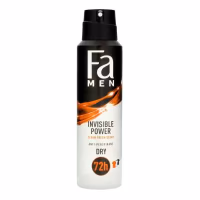 اسپری خوشبو کننده مردانه فا FA رایحه INVISIBLE POEWR حجم 150 میلی لیتر