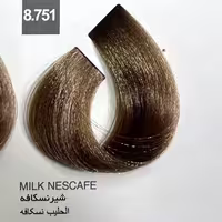 رنگ شیر نسکافه 8.751 ، رنگ مو کاترومر بدون آمونیاک و یک عدد اکسیدان 150 میلی لیتر | amazonchi