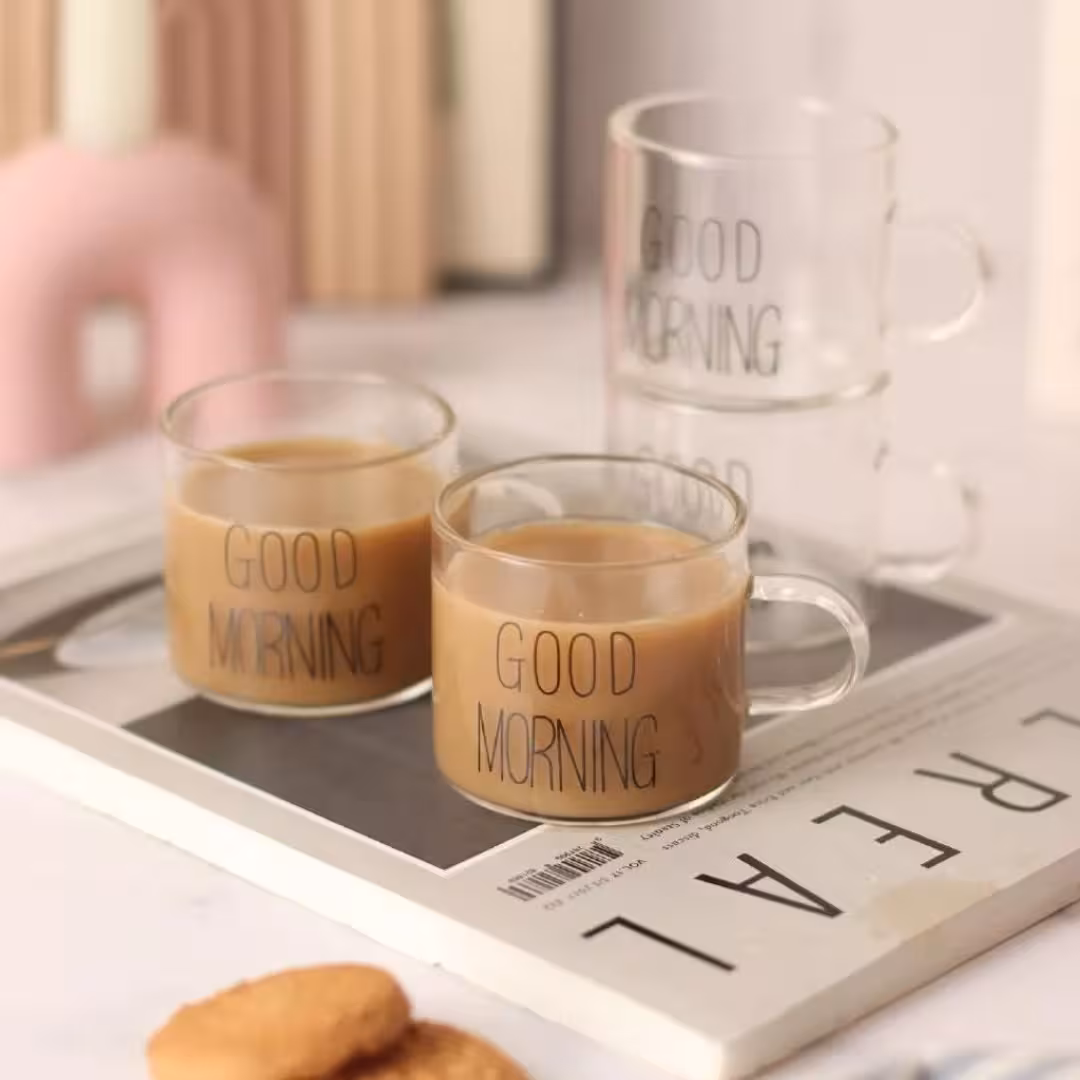 قهوه خوری پیرکس گودمورنینگ بسته 2عددی