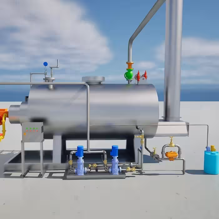 مینی دوره سه بعدی آشنایی با فرآیند تولید بخار بویلر فایر تیوب به همراه استارت، شاتدان و بهره برداری آن