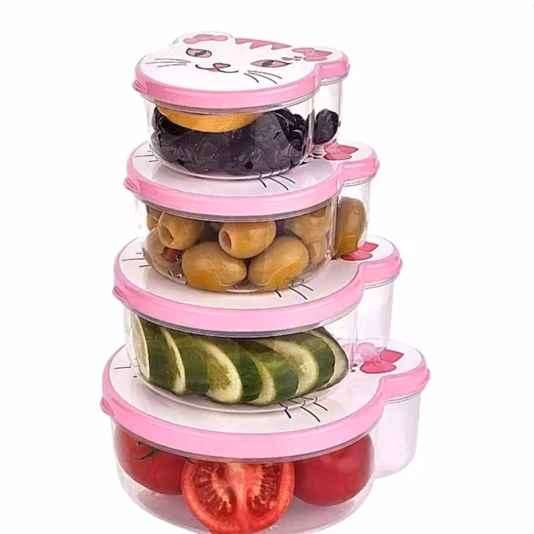 ظرف غذا کودک چهارتکه مواد نانو