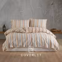 روتختی راه راه بژ قهوه‌ای کاوری مدل Velena