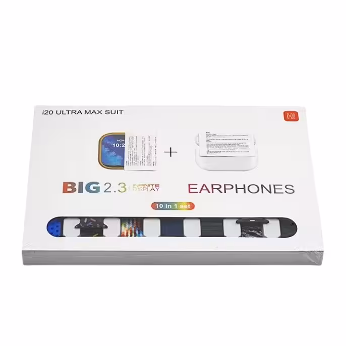 ساعت هوشمند اولترا 2 همراه کاور و هنذفری بی سیم مدل Smart Watch I20 Max Suit