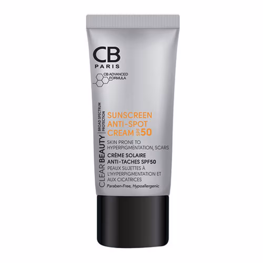 کرم ضد آفتاب پوست دارای لک SPF50 حجم 40 میلی لیتر سی بی پاریس CB PARIS
