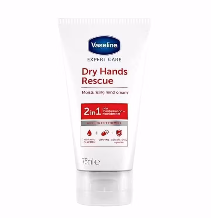کرم مرطوب کننده دست وازلین Vaseline مدل Dry Hands Rescue حجم 200 میل