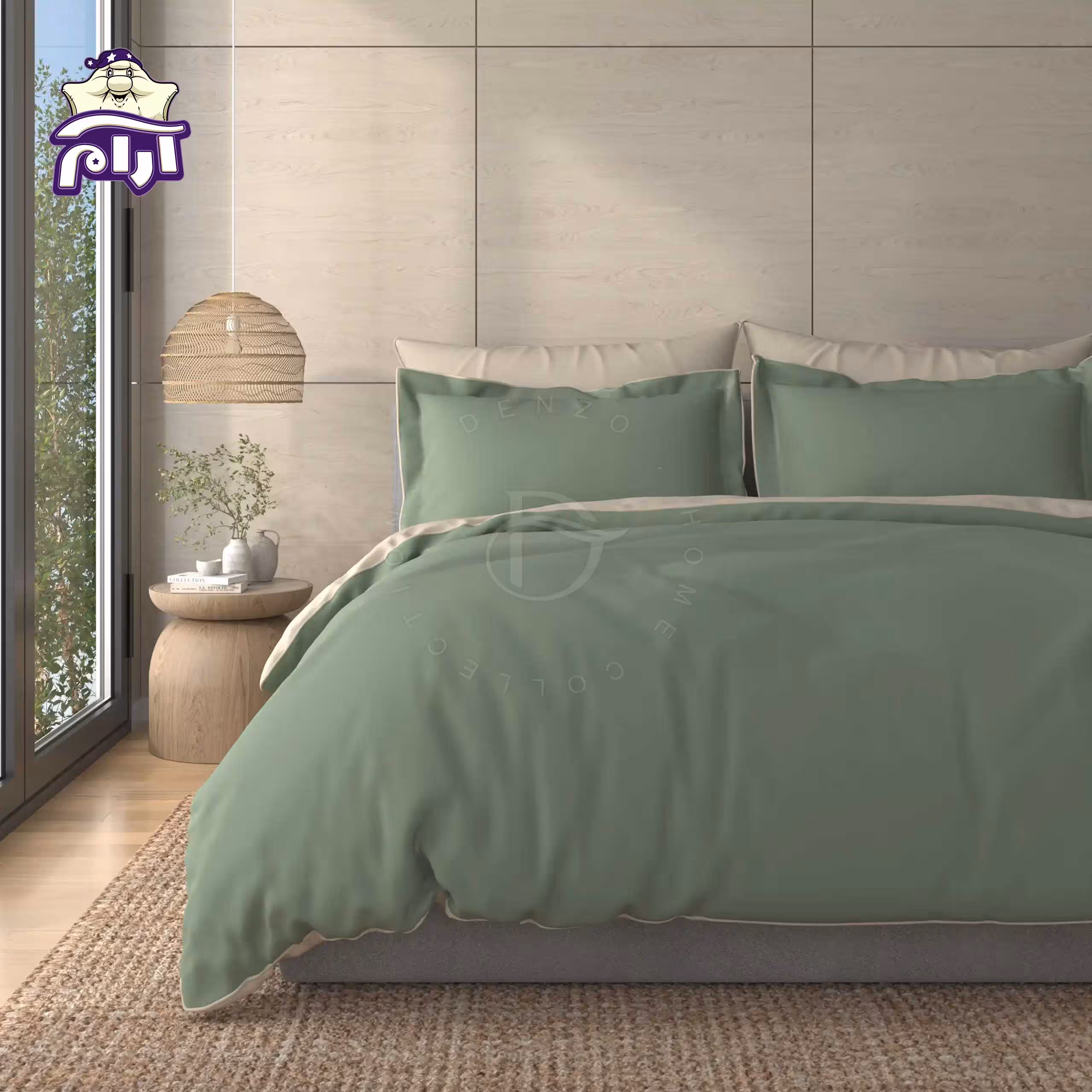 سرویس روتختی لحاف دو نفره دنزو 7 تکه کد 53