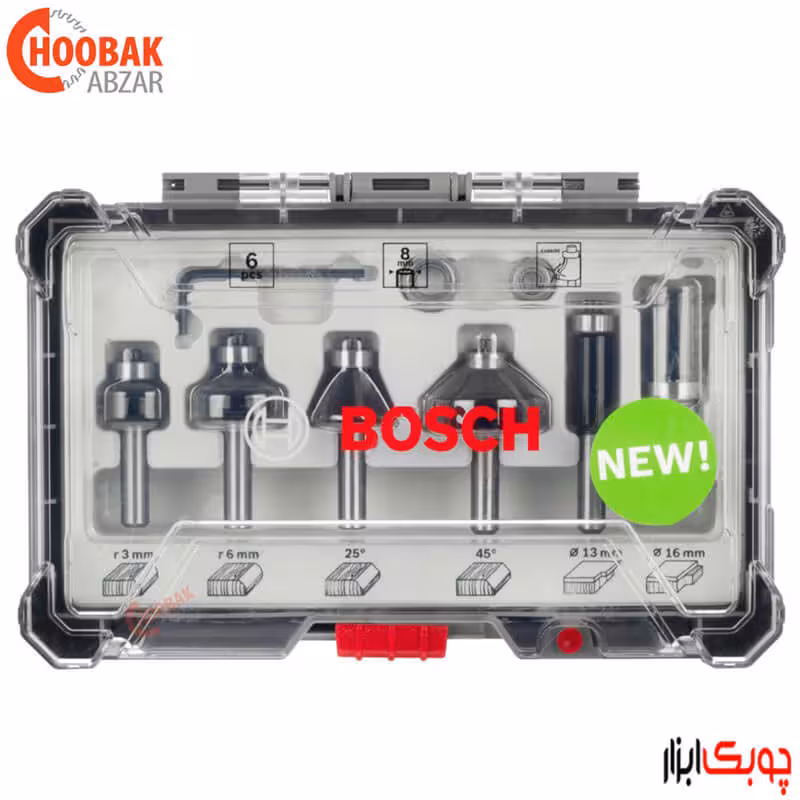 ست 6 عددی تیغ فرز بوش کد 2607017469