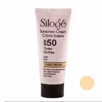 کرم ضدآفتاب سیلوژه ‏SPF50‎‏ رنگ بژ روشن فاقد چربی