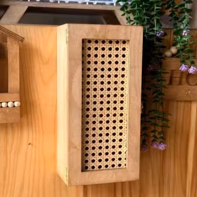 باکس محافظ لوله گاز چوبی حصیری