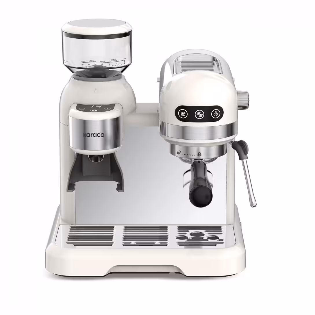 اسپرسوساز نیمه اتوماتیک Karaca ترکیه مدل Coffeemaid سفید ( جدید )