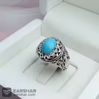 انگشتر فیروزه نیشابوری عجمی تاج اشکی