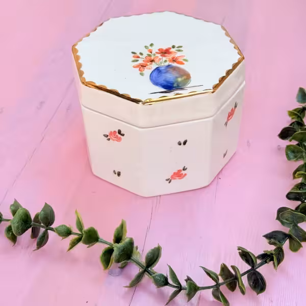 ظرف درب دار گل طرح دو