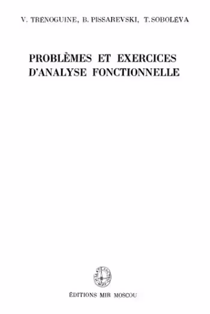 خرید و دانلود نسخه کامل کتاب Problèmes et exercices d’analyse fonctionnelle