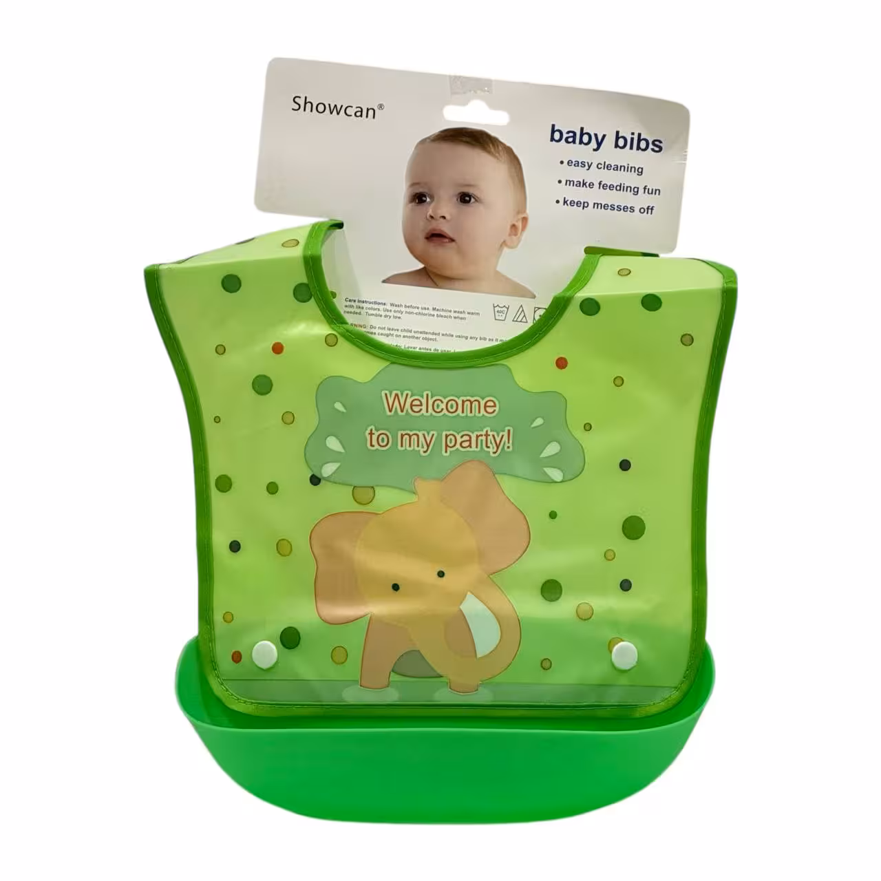 ظرف غذای کودک به همراه پیشبند طرح فیل