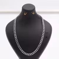 زنجیر استیل کارتیرنقره ای 4میل 70957