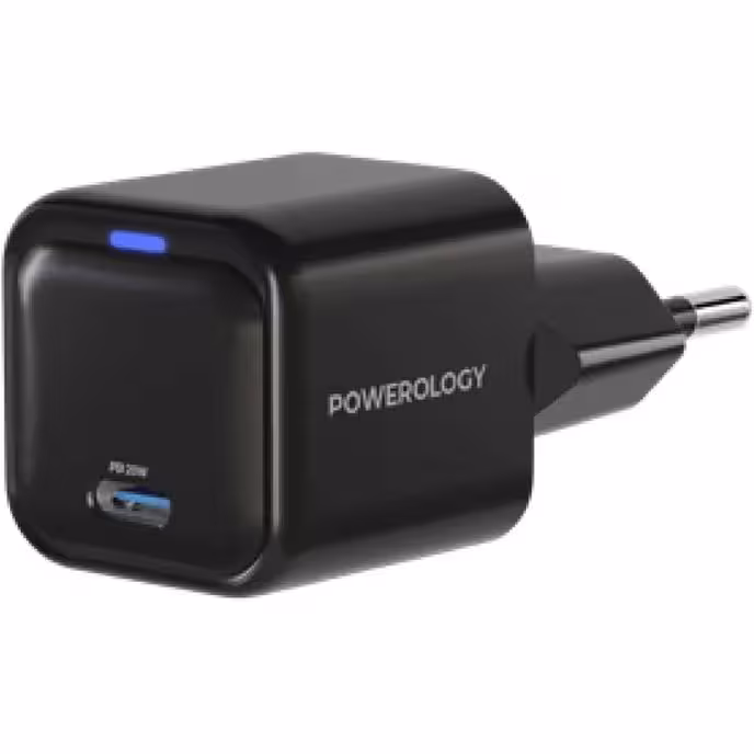 آداپتور شارژ 20 وات پاورولوژی Powerology Ultra-Compact GaN Charger PWCUQC015