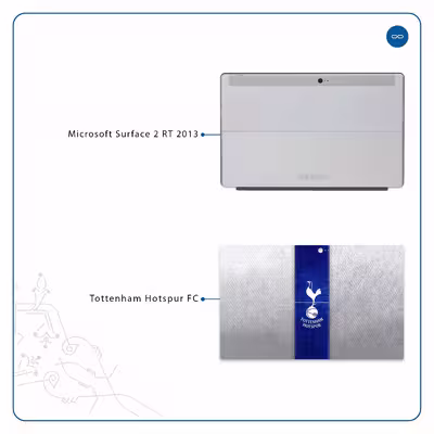 برچسب پوششی ماهوت مدل Tottenham Hotspur FC مناسب برای تبلت مایکروسافت Surface 2 RT 2013