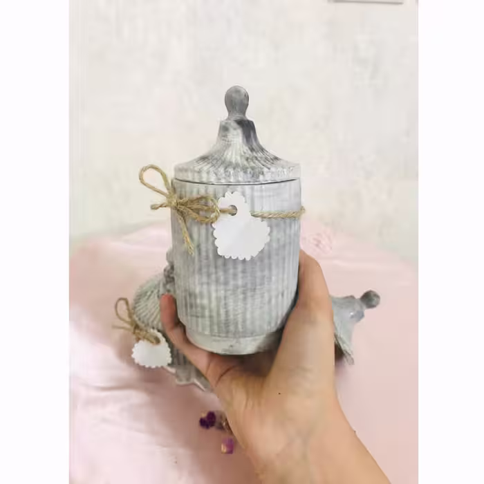 بانکه مدل رگه دار طرح سنگی کد 532 بسته 3 عددی به همراه سینی