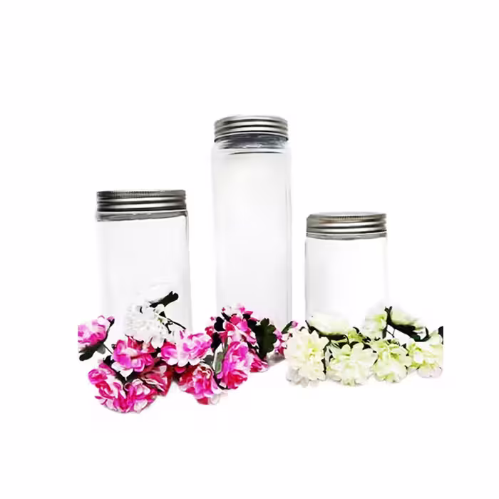 بانکه مدل بطری درب دار  شیشه ای کد 70 بسته 3 عددی