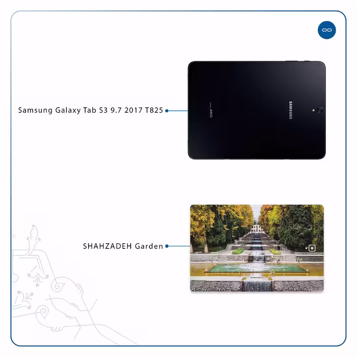 برچسب پوششی ماهوت مدل SHAHZADEH-Garden مناسب برای تبلت سامسونگ Galaxy Tab S3 9.7 2017 T825
