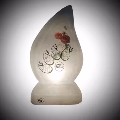 آباژور سنگ نمک مدل بته جقه آیه دار کد 01