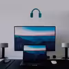 چراغ دیواری نئون دیزاین طرح Headphone-BL_TBL