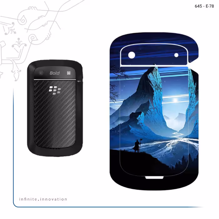 برچسب پوششی ماهوت مدل Blue Mountains Digital Art مناسب برای گوشی موبایل بلک بری Bold Touch 9900