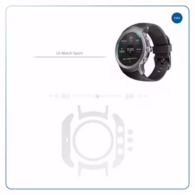 برچسب ماهوت طرح Matte White مناسب برای ساعت هوشمند ال جی Watch Sport